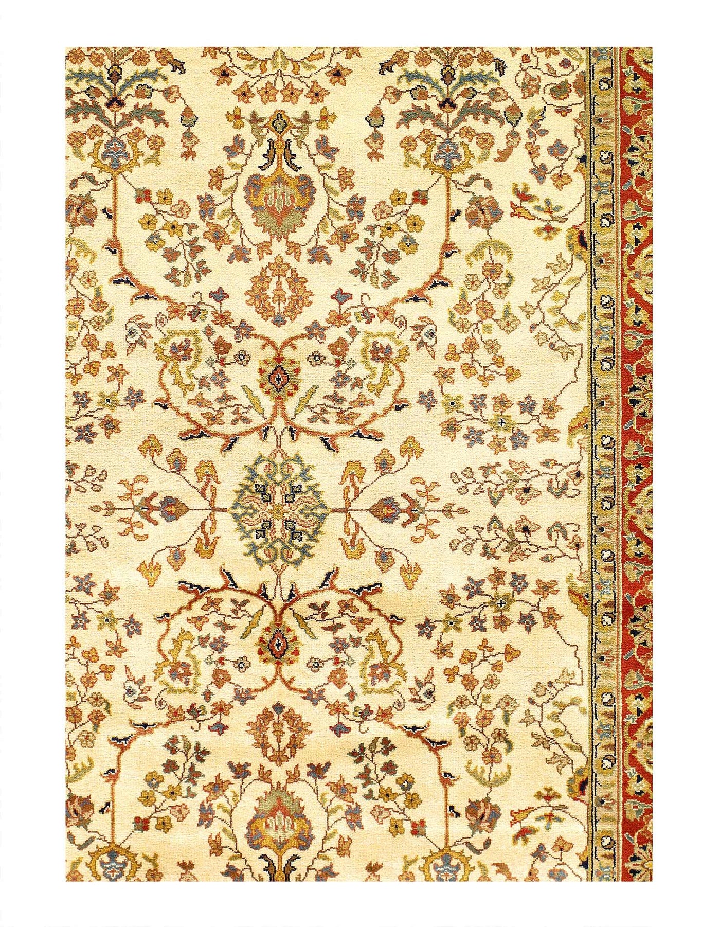 Canvello Fine Hand Knotted Silkroad Sarouk Design - 4'X 5'9'' - Canvello