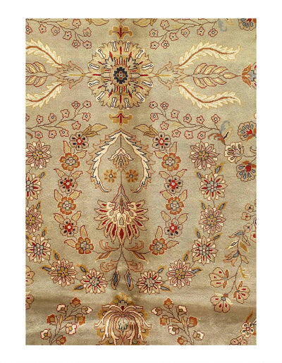 Canvello Fine Hand Knotted Silkroad Sarouk Design Rug - 10' X 14' - Canvello