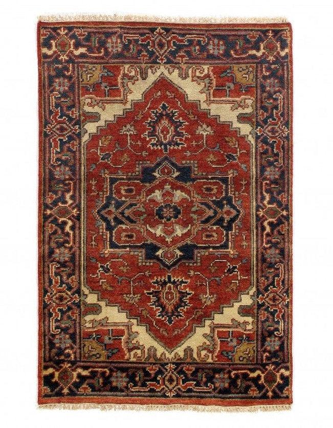 Canvello Fine Hand Knotted Silkroad Serapi design 2'8'' X4' - Canvello