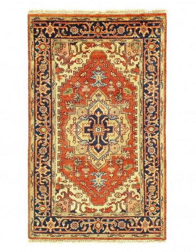 Canvello Fine Hand Knotted Silkroad Serapi Design 3'1'' X 5' - Canvello