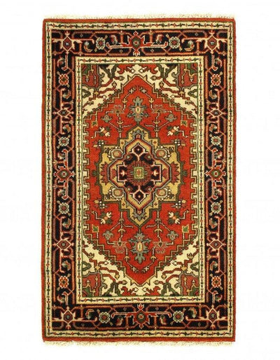 Canvello Fine Hand Knotted Silkroad Serapi Design 3'1'' X 5'1'' - Canvello