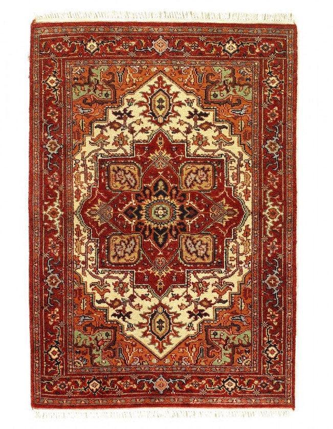 Canvello Fine Hand Knotted Silkroad serapi design 3'11'' X 5'8'' - Canvello