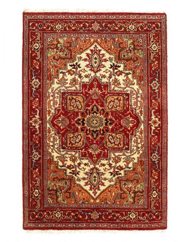 Canvello Fine Hand Knotted Silkroad serapi design 4' X 6' - Canvello