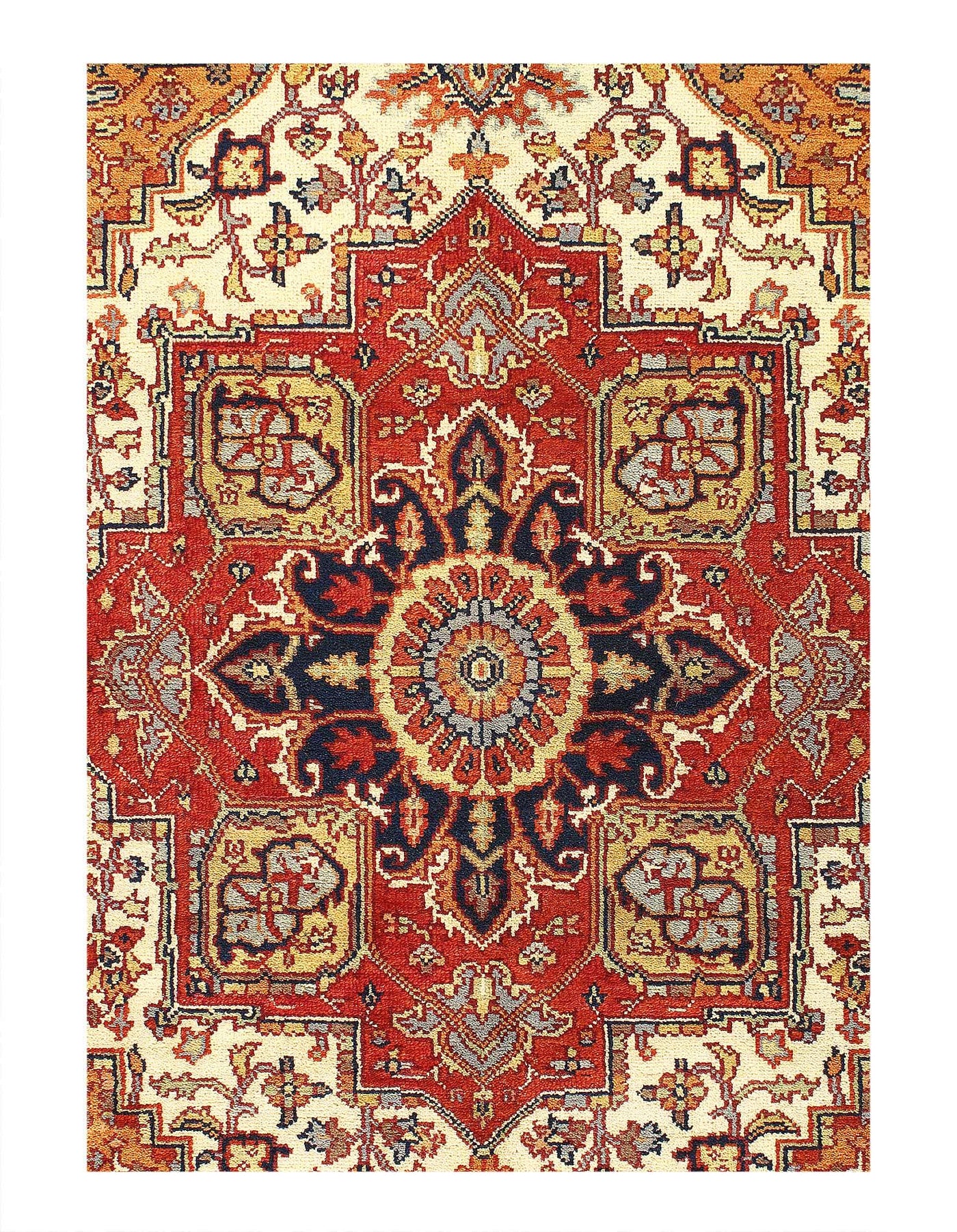 Canvello Fine Hand Knotted Silkroad Serapi Design - 5'11'' X 8'11'' - Canvello