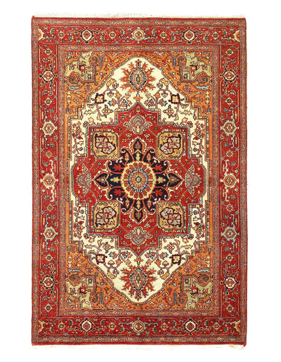 Canvello Fine Hand Knotted Silkroad Serapi Design - 5'11'' X 8'11'' - Canvello