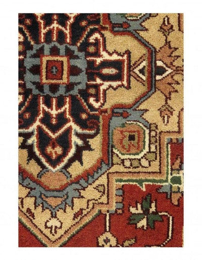 Canvello Fine Hand Knotted Silkroad serapi design 6' X 9' - Canvello