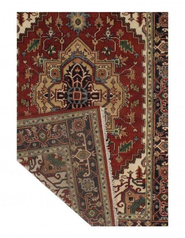 Canvello Fine Hand Knotted Silkroad serapi design 6' X 9' - Canvello