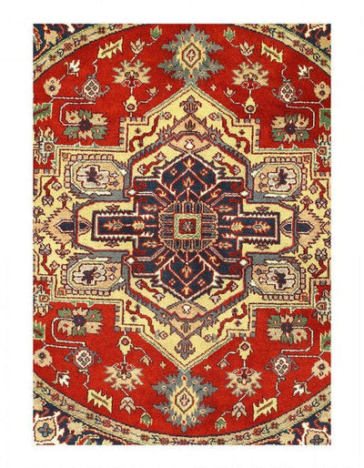 Canvello Fine Hand Knotted Silkroad serapi design 8' X 8' - Canvello