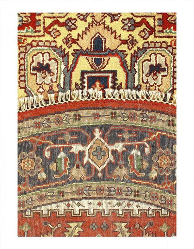 Canvello Fine Hand Knotted Silkroad serapi design 8' X 8' - Canvello