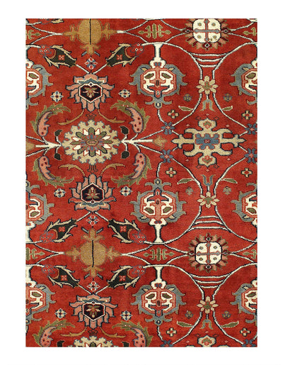 Canvello Fine Hand Knotted Silkroad Serapi Design - 8'1'' X 9'9'' - Canvello