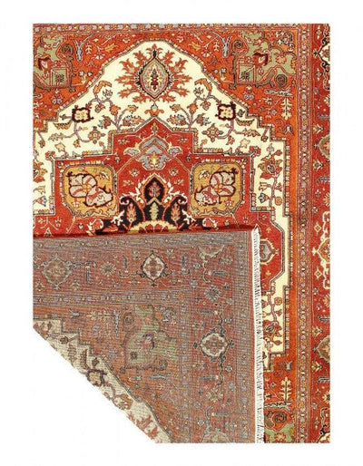 Canvello Fine Hand Knotted Silkroad serapi design 8'11 X 11'11'' - Canvello