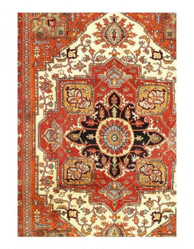 Canvello Fine Hand Knotted Silkroad serapi design 8'11 X 11'11'' - Canvello