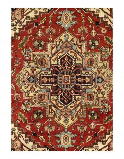 Canvello Fine Hand Knotted Silkroad serapi design 8'2'' X 9'11'' - Canvello