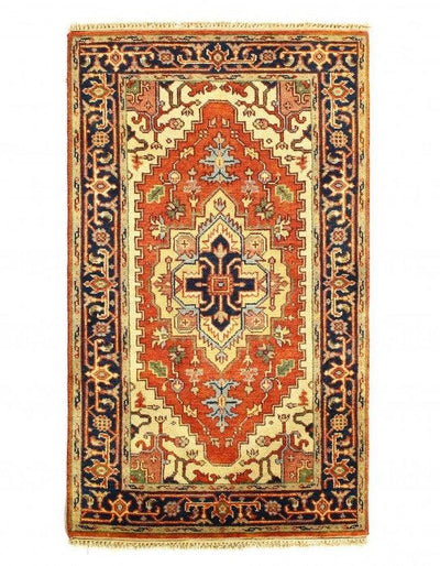 Canvello Fine Hand Knotted Silkroad Serapi Design Rug - 3' X 5' - Canvello