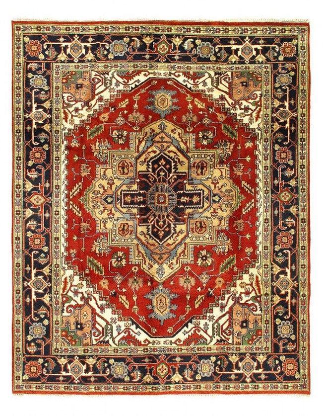 Canvello Fine Hand Knotted Silkroad serapi Design Rug 8' x 10' - Canvello