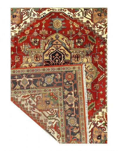 Canvello Fine Hand Knotted Silkroad serapi Design Rug 8' x 10' - Canvello