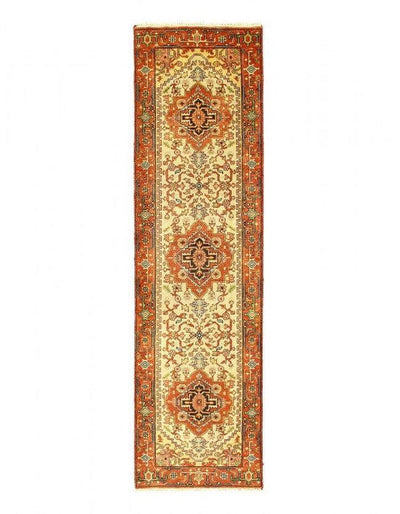 Canvello Fine Hand Knotted Silkroad Serapi design runner 2'11'' X 10'2'' - Canvello