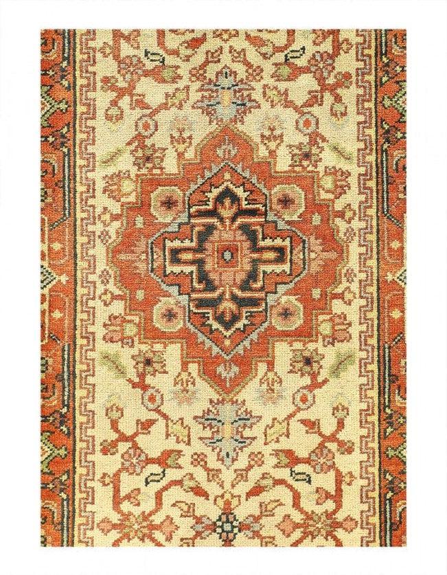 Canvello Fine Hand Knotted Silkroad Serapi design runner 2'11'' X 10'2'' - Canvello