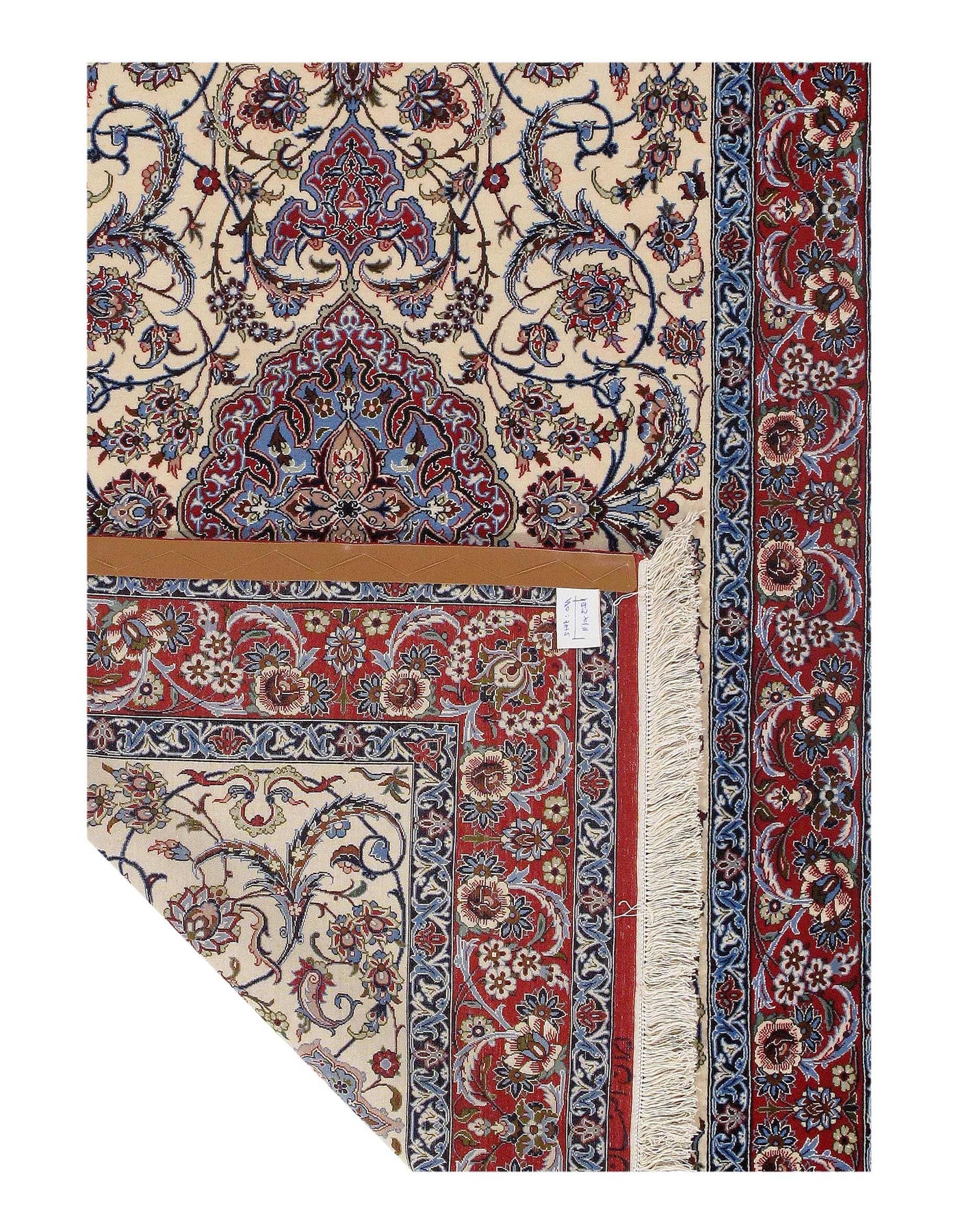 Fine Hand Knotted Persian silk & wool Isfahan 3'8'' X 5'8''