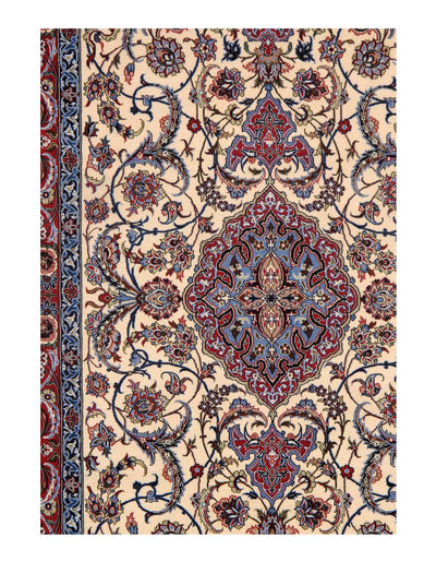 Fine Hand Knotted Persian silk & wool Isfahan 3'8'' X 5'8''