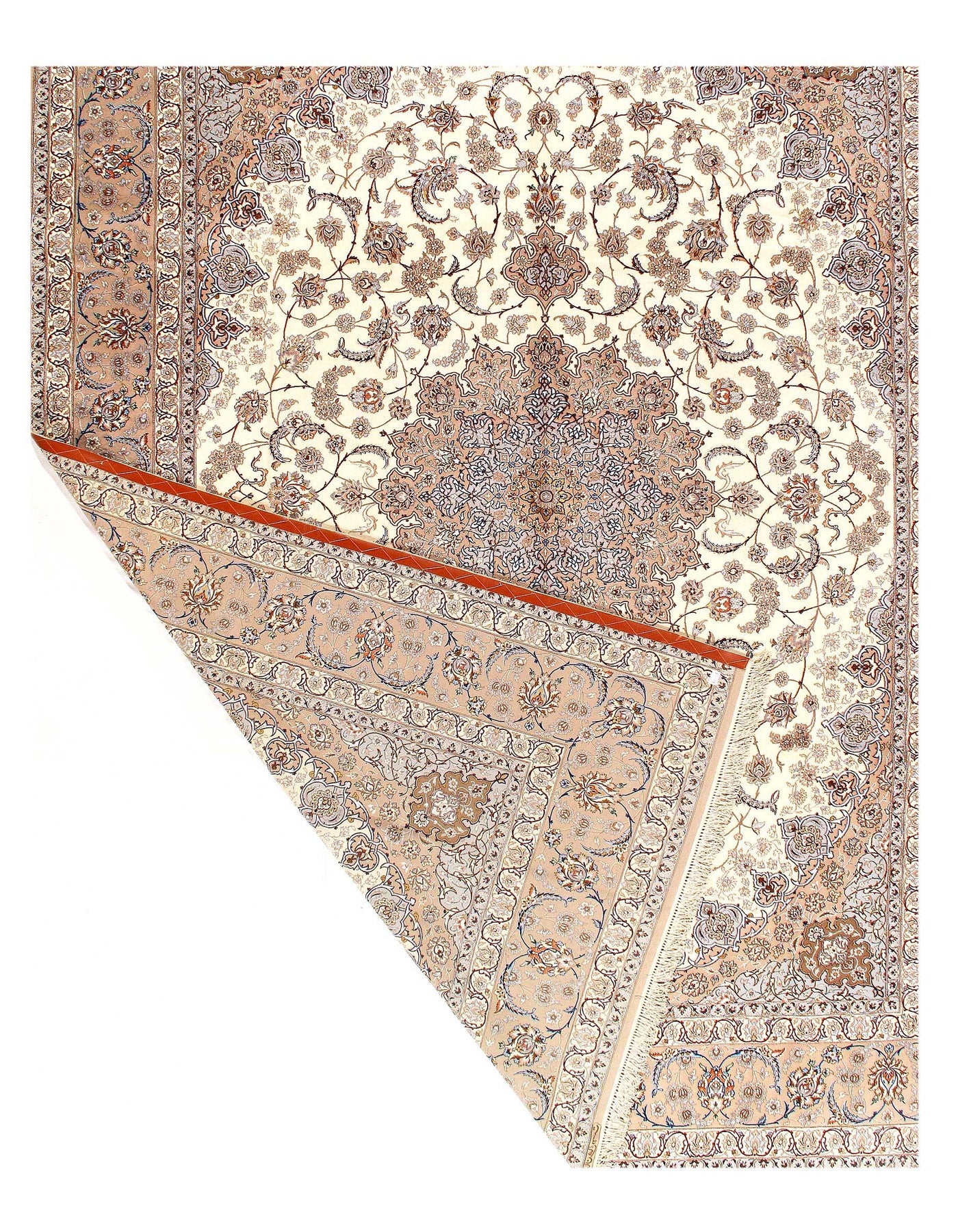 Fine Hand Knotted Persian Silk & wool Isfahan 9'11'' X 13'