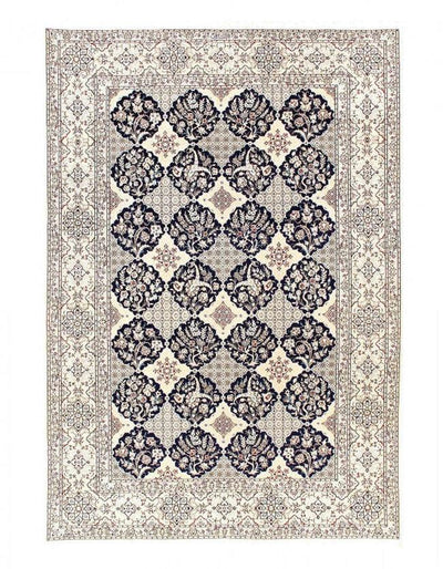 Canvello Fine Hand Knotted Persian Silk & Wool Nain Rug - 6'9'' X 9'11''