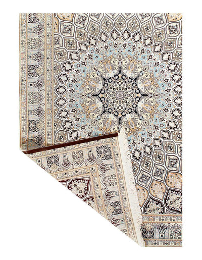 Canvello Fine Hand Knotted Persian Silk & Wool Nain Rug - Nain 6'8'' X 10'