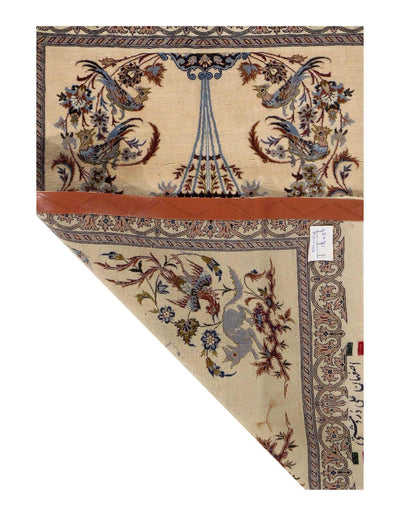 Canvello Fine Hand Knotted Silkroad silk & wool Isfahan 2'4'' X 3'3'' - Canvello