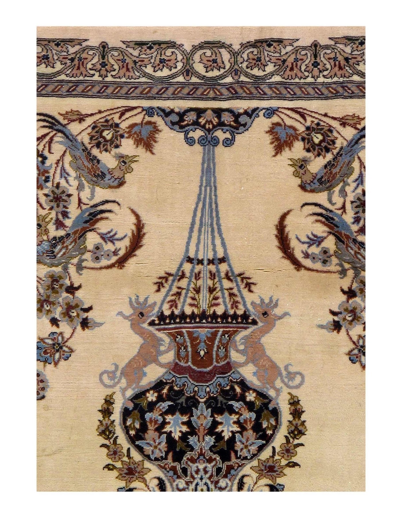 Canvello Fine Hand Knotted Silkroad silk & wool Isfahan 2'4'' X 3'3'' - Canvello