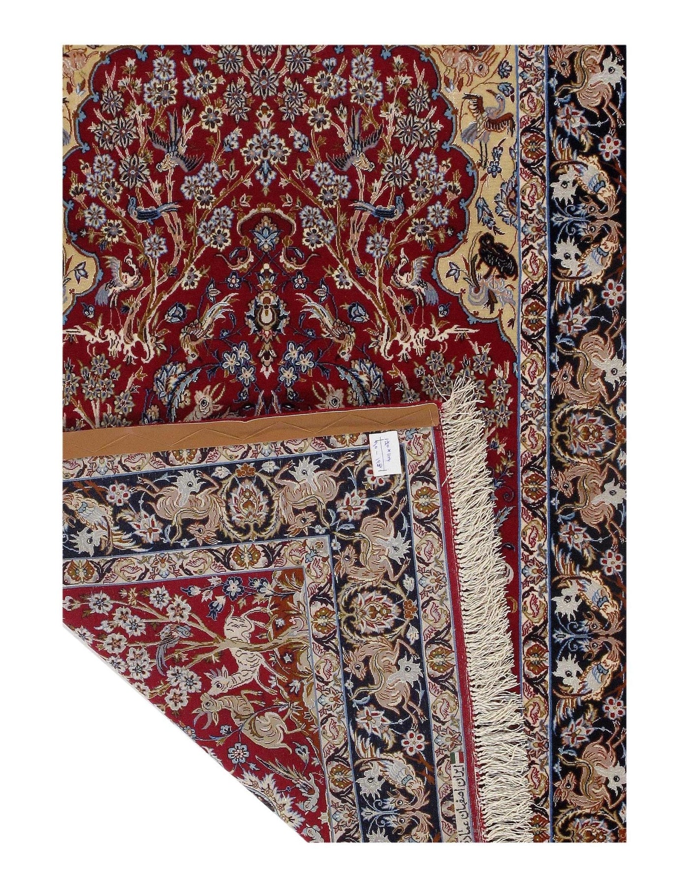 Canvello Fine Hand Knotted Silkroad silk & wool Isfahan 3'6'' X 5'7'' - Canvello