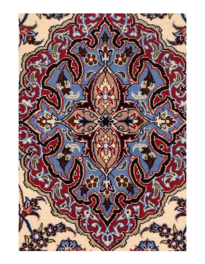 Canvello Fine Hand Knotted Silkroad silk & wool Isfahan 3'8'' X 5'8'' - Canvello