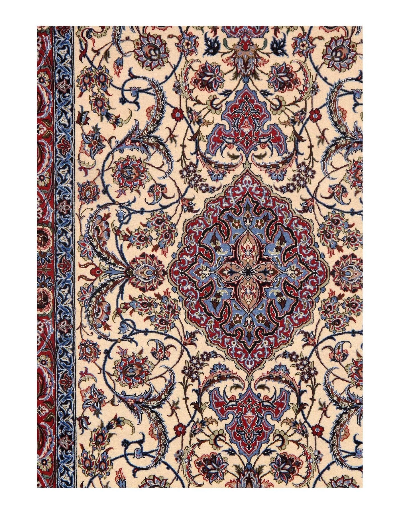 Canvello Fine Hand Knotted Silkroad silk & wool Isfahan 3'8'' X 5'8'' - Canvello