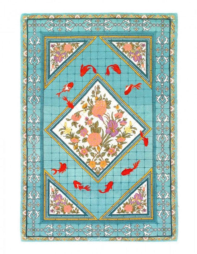 Canvello Fine Hand Knotted Silkroad Silk & Wool Isfahan Rug - 3'4'' X 5' - Canvello