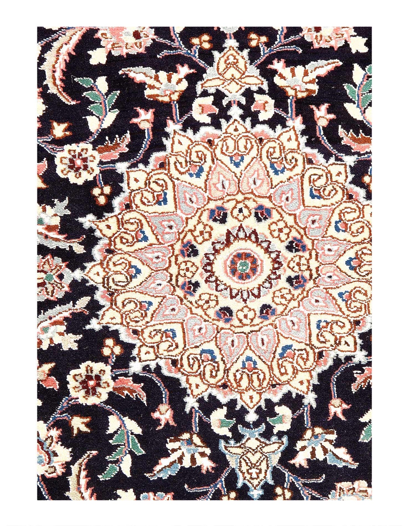 Canvello Fine Hand Knotted Silkroad Silk & Wool Nain Rug - 2'11'' X 4'1'' - Canvello