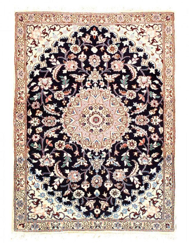 Canvello Fine Hand Knotted Silkroad Silk & Wool Nain Rug - 2'11'' X 4'1'' - Canvello