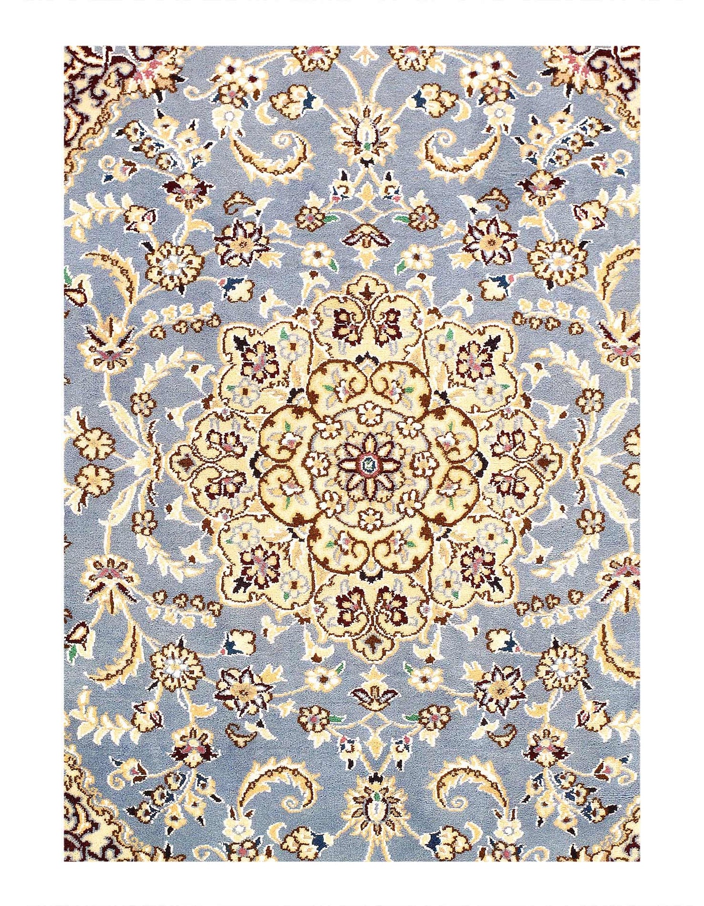 Canvello Fine Hand Knotted Silkroad Silk & Wool Nain Rug - 2'11'' X 4'2'' - Canvello