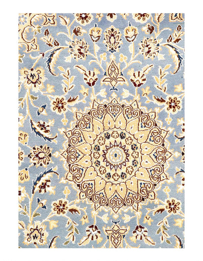 Canvello Fine Hand Knotted Silkroad Silk & Wool Nain Rug - 2'11'' X 4'3' - Canvello