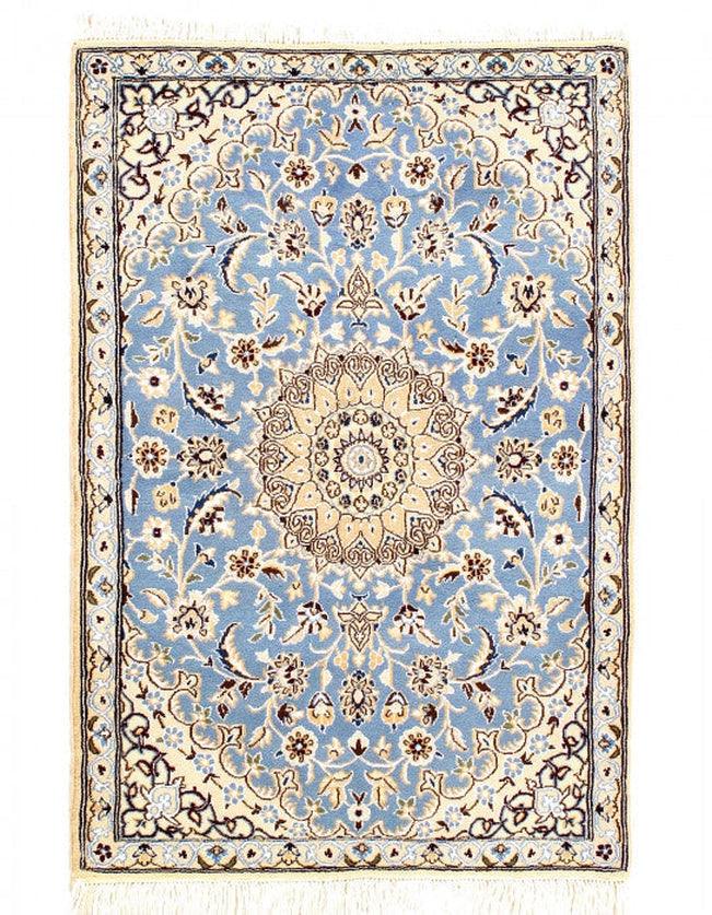 Canvello Fine Hand Knotted Silkroad Silk & Wool Nain Rug - 2'11'' X 4'3' - Canvello