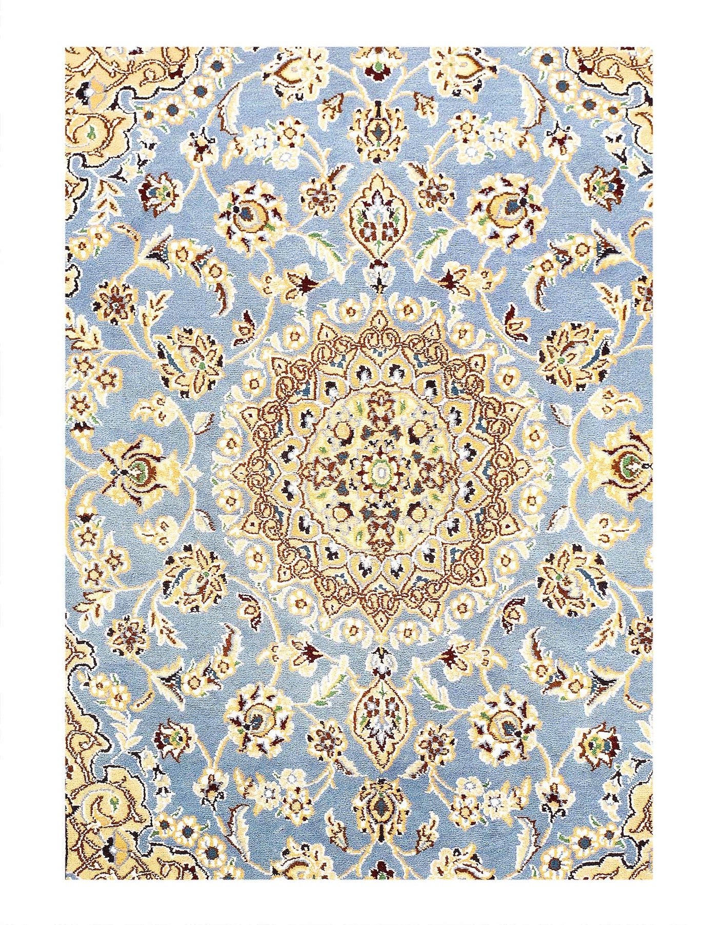 Canvello Fine Hand Knotted Silkroad Silk & Wool Nain Rug - 2'11'' X 4'4'' - Canvello