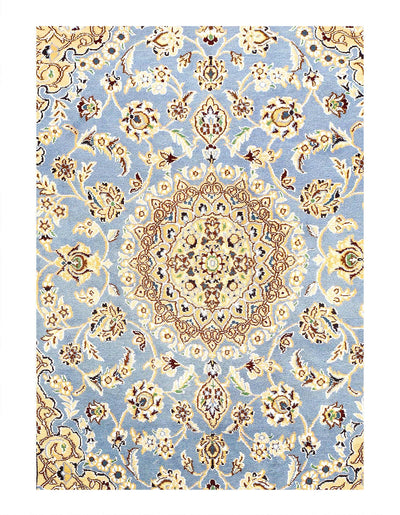 Canvello Fine Hand Knotted Silkroad Silk & Wool Nain Rug - 2'11'' X 4'4'' - Canvello