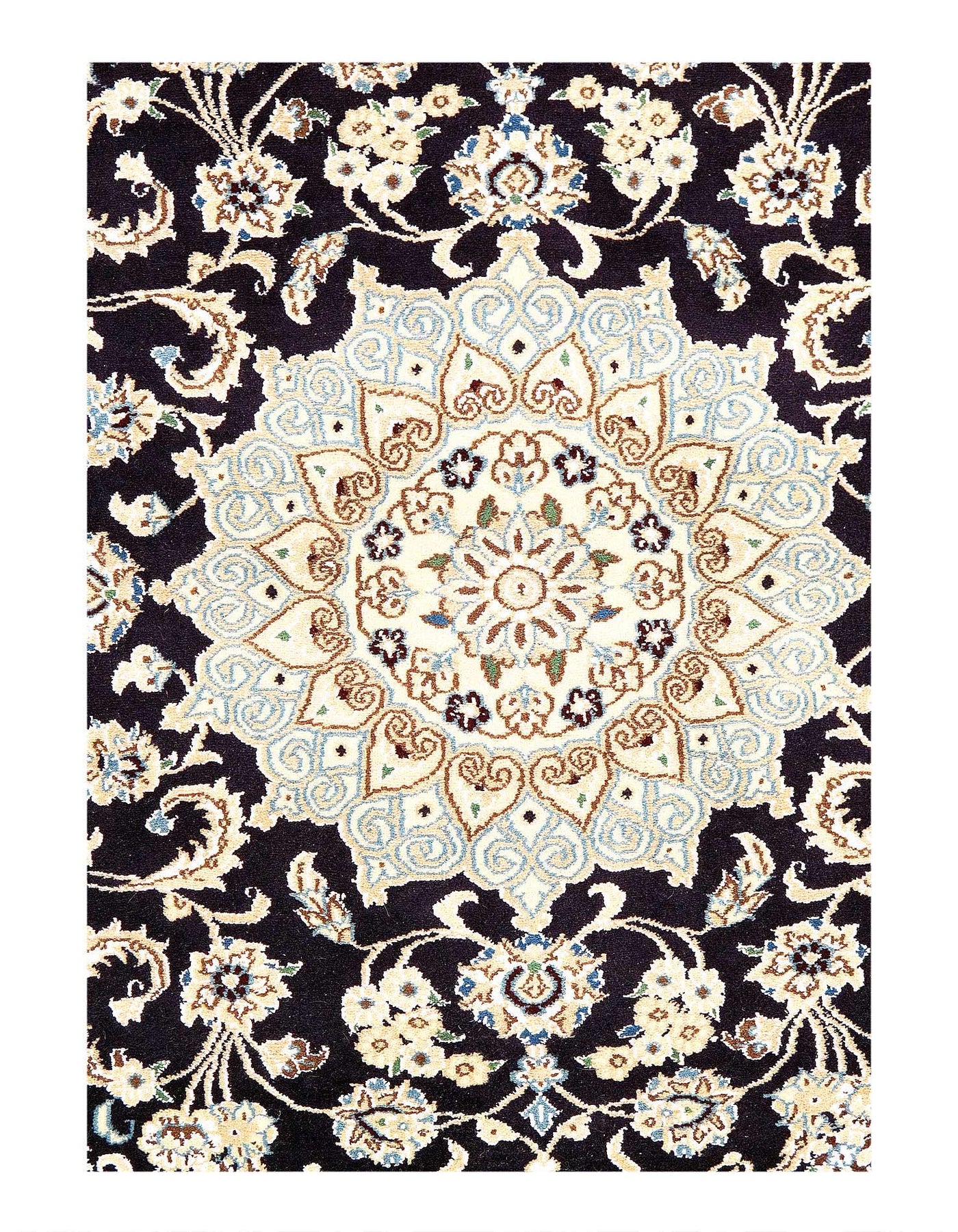 Canvello Fine Hand Knotted Silkroad Silk & Wool Nain Rug - 2'11'' X 4'4'' - Canvello