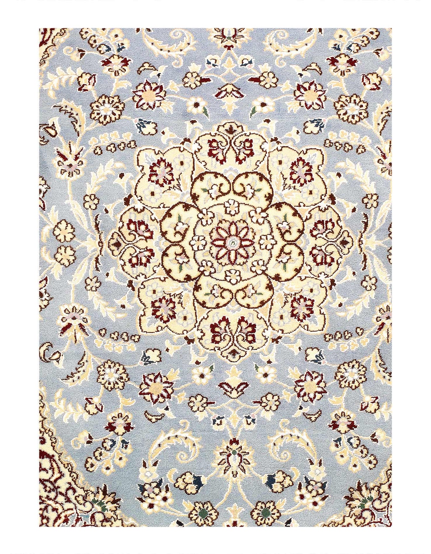 Canvello Fine Hand Knotted Silkroad Silk & Wool Nain Rug - 2'11'' X 4'4'' - Canvello