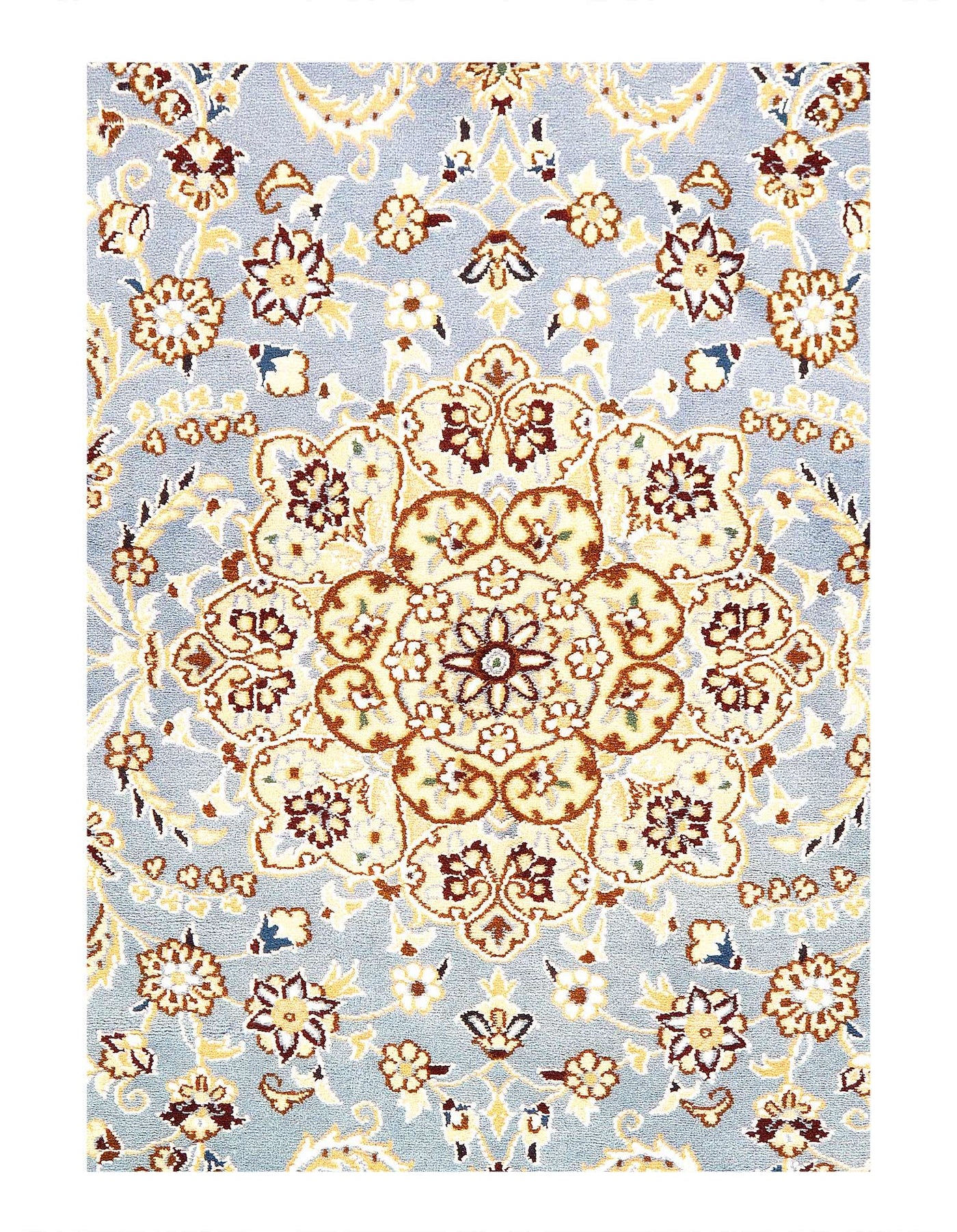 Canvello Fine Hand Knotted Silkroad Silk & Wool Nain Rug - 2'11'' X 4'6'' - Canvello