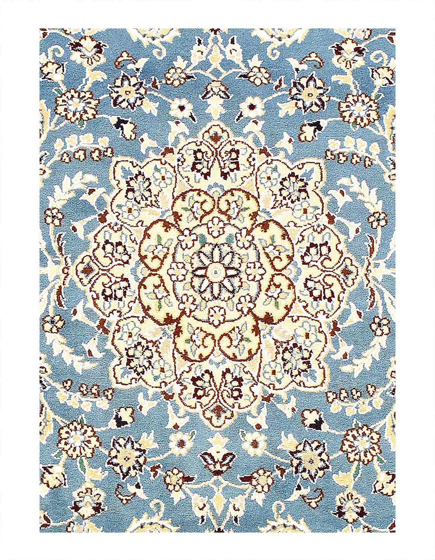 Canvello Fine Hand Knotted Silkroad Silk & Wool Nain Rug - 2'11'' X 4'6'' - Canvello