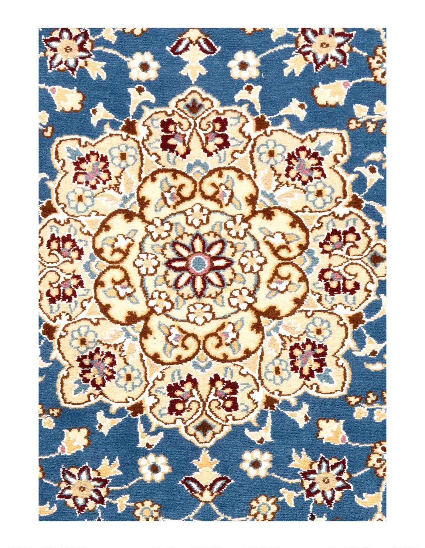 Canvello Fine Hand Knotted Silkroad Silk & Wool Nain Rug - 2'11'' X 4'6'' - Canvello