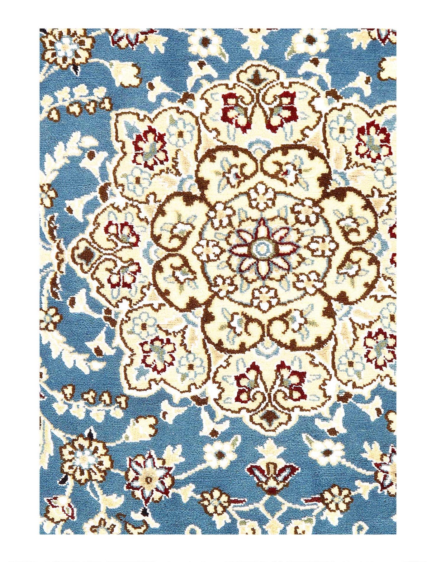 Canvello Fine Hand Knotted Silkroad Silk & Wool Nain Rug - 2'11'' X 4'7'' - Canvello