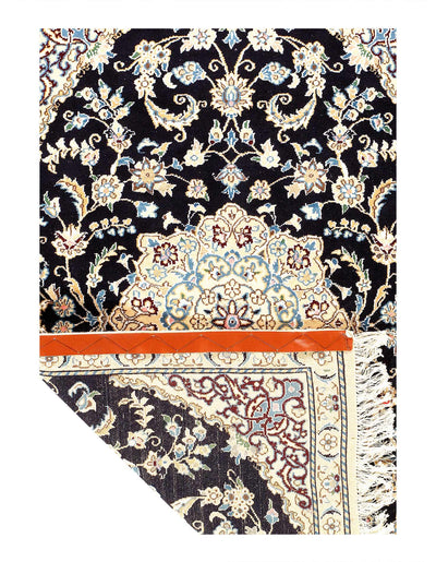 Canvello Fine Hand Knotted Silkroad Silk & Wool Nain Rug - 2'11'' X 4'9'' - Canvello