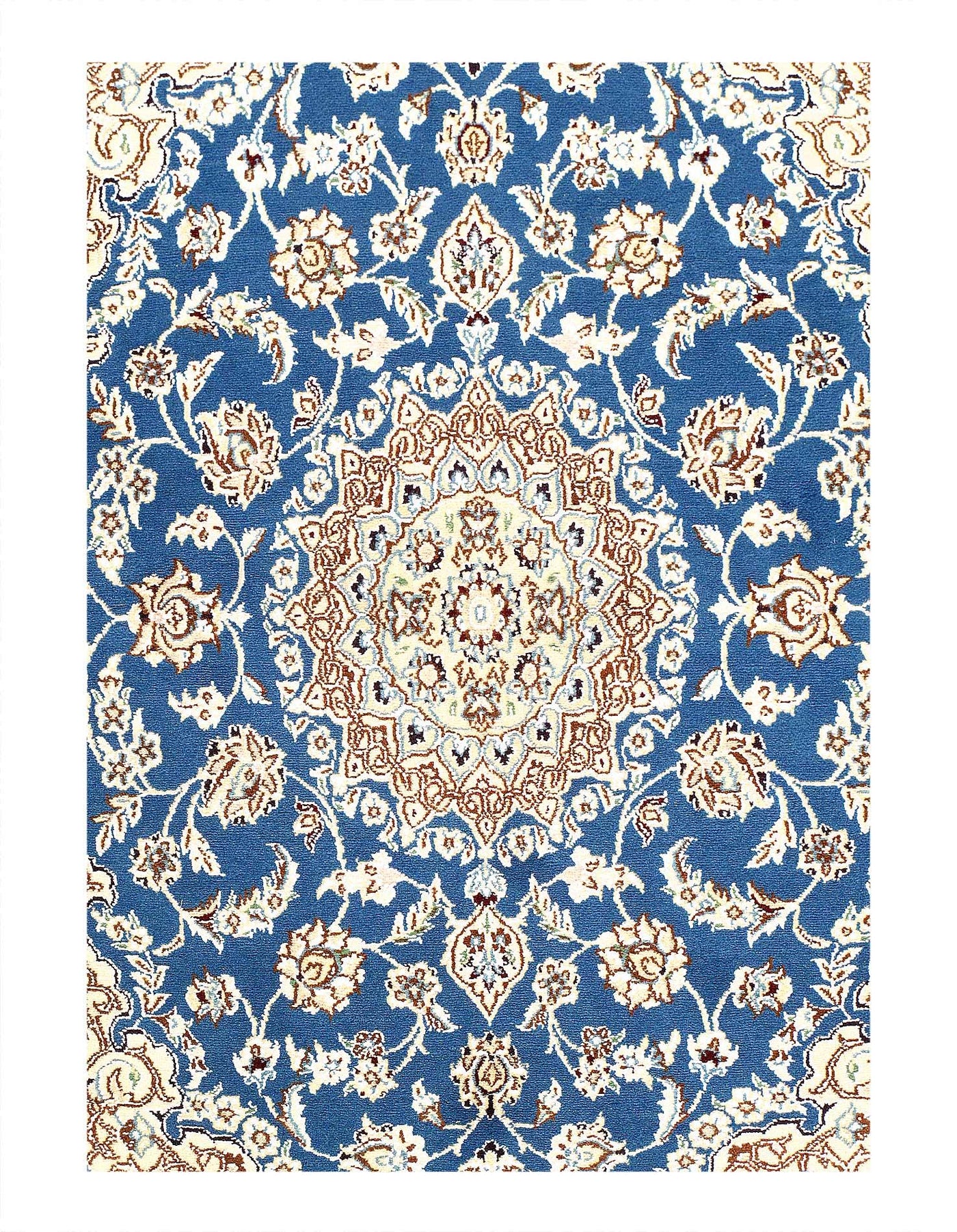 Canvello Fine Hand Knotted Silkroad Silk & Wool Nain Rug - 2'9'' X 4'7'' - Canvello