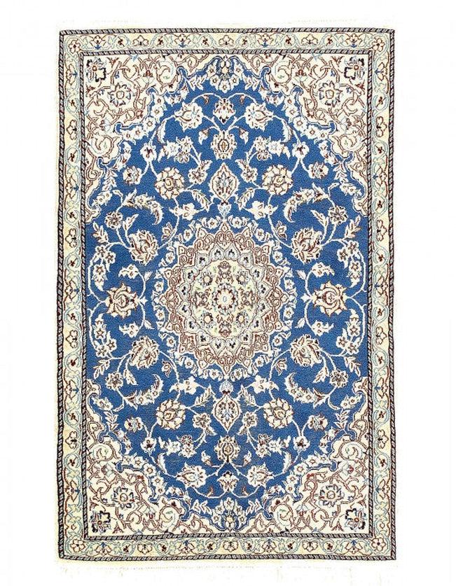 Canvello Fine Hand Knotted Silkroad Silk & Wool Nain Rug - 2'9'' X 4'7'' - Canvello