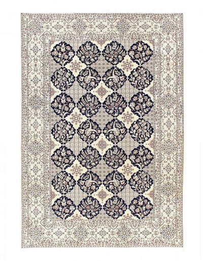 Canvello Fine Hand Knotted Silkroad Silk & Wool Nain Rug - 6'9'' X 9'11'' - Canvello